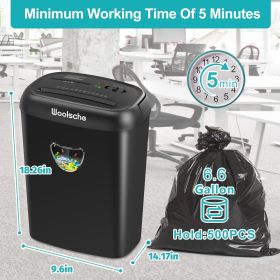 Paper Shredder -10 Sheets Of Paper Cut Horizontally With 3.43 Gallon Paper Basket - P-4 Security Level -3 Mode Designs - Shreds CDs And Credit Ca (Color: Black)