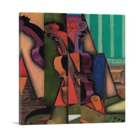 Violin And Guitar 1913 (Type: Standard Framed Canvas Print, size: 36" x 36" / 90cm x 90cm (approx))