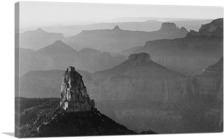View With Rock Formation - Grand Canyon National Park - Arizona (Type: Standard Framed Canvas Print, size: 32" x 24" / 80cm x 60cm (approx))